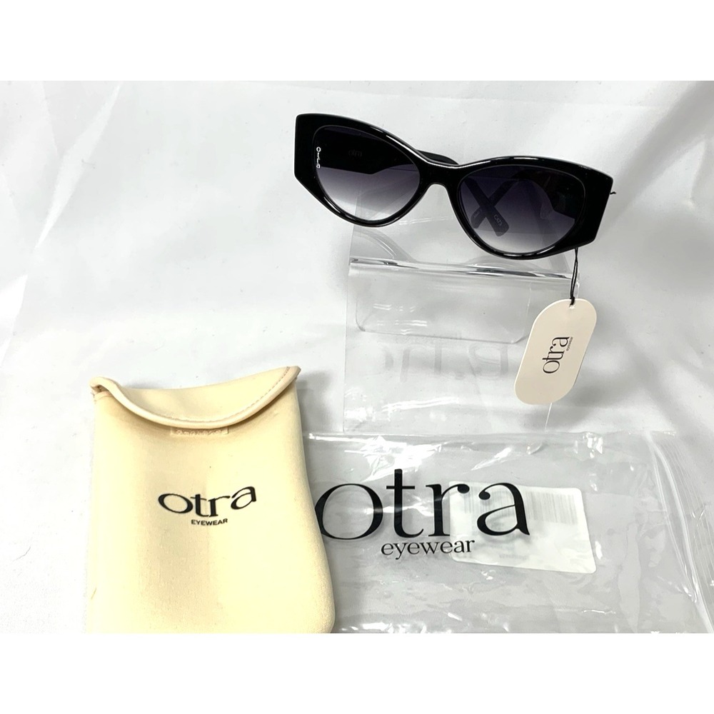 Otra Sunglasses Womens Black Cat‎ Eye Monroe Black/Gray Fade Lens New